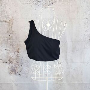 All in Motion Black One-Shoulder Women's Sports Tank  Size XXL